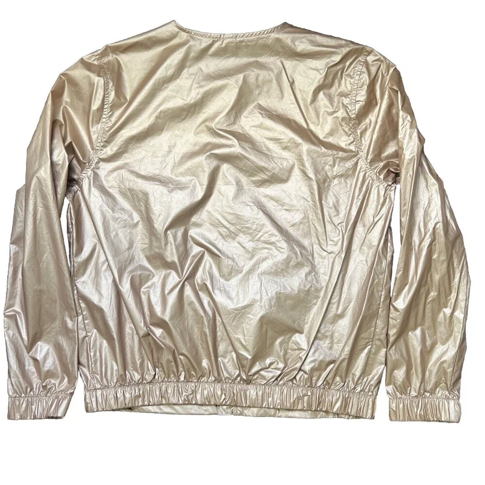 Z by Zella Windbreaker Waterproof Jacket SZ L Gold Chic Athleisure Sports Casual - Picture 2 of 9